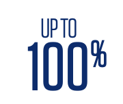 Up to 100%